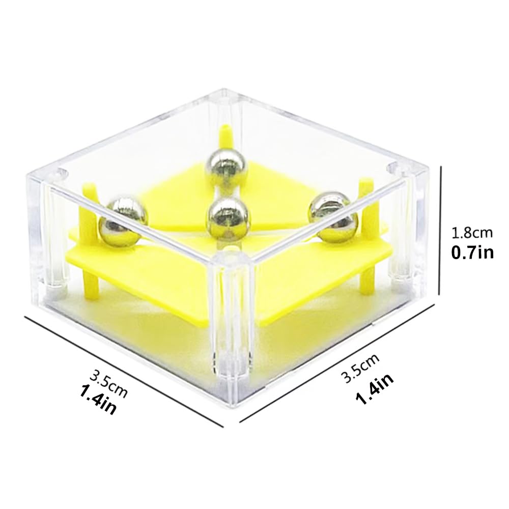 24 Pcs Balance Iq Maze Game,Mini Maze Cube Puzzle Box 3D Brain Maze Toy Puzzles Party Favor Games, Ideal Prizes Gifts For Kids And Adults