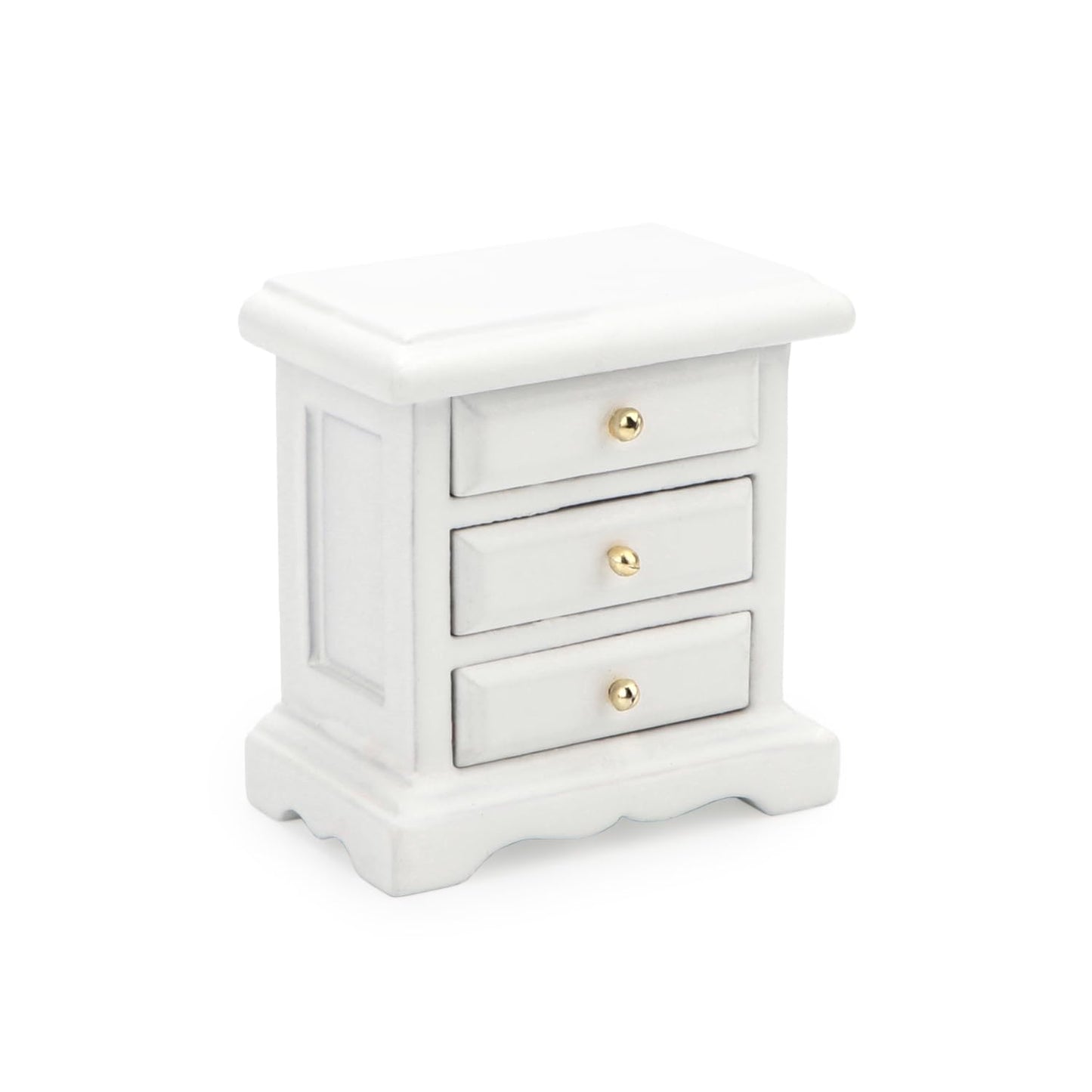 Miniature Bedside 1:12 Furniture Dollhouse Nightstand Bedroom Drawer Cabinet Model Accessories Mini House Scene Building Tableto