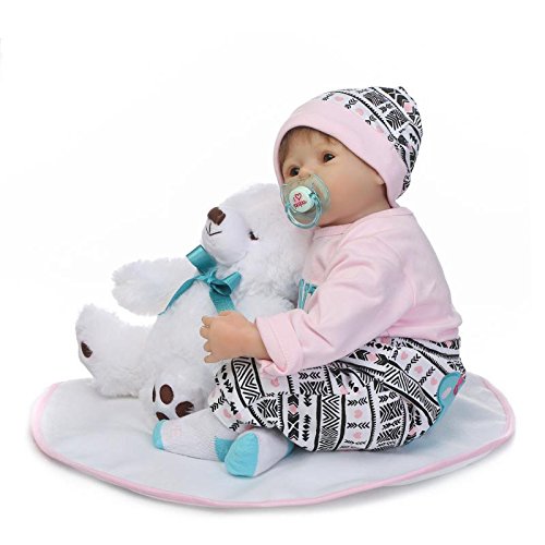 Reborn Dolls Baby Clothes Pink Outfits For 20'- 22' Reborn Doll Girl Baby Clothing Baby Sets