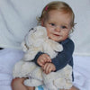 iCradle 20" Reborn Baby Doll - Realistic Silicone Toddler Doll in Blue Outfit Maddie for Ages 3+ - Model 20NPK18-2-2188
