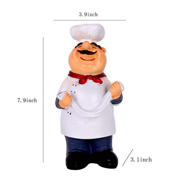Smanta Chef Ramen Noodles Figurines Decorative Cooking Chef Collectible Housewarming Gifts Statues For Counter Top Restaurant Cafe Tabletop Kitchen Decor