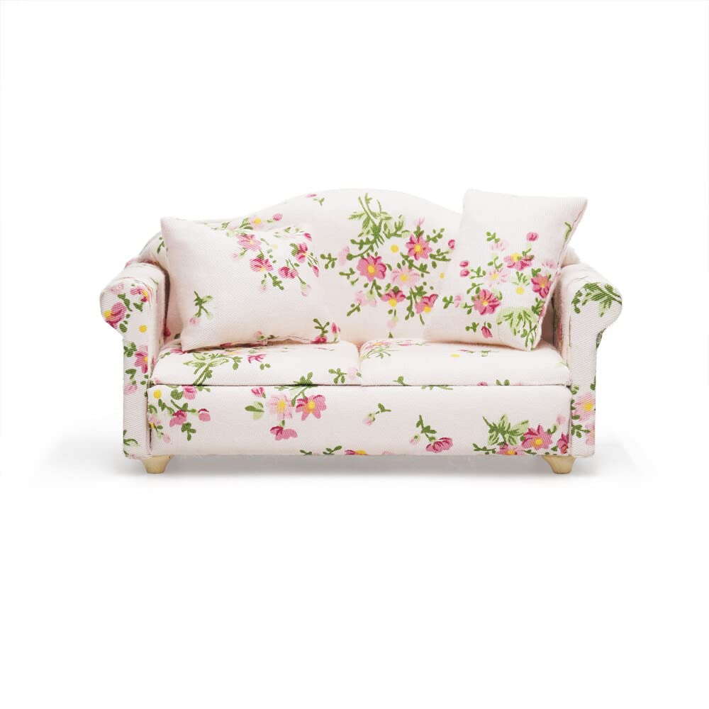 Odoria 1/12 Miniature Couch Sofa Dollhouse Furniture Accessories, Pink