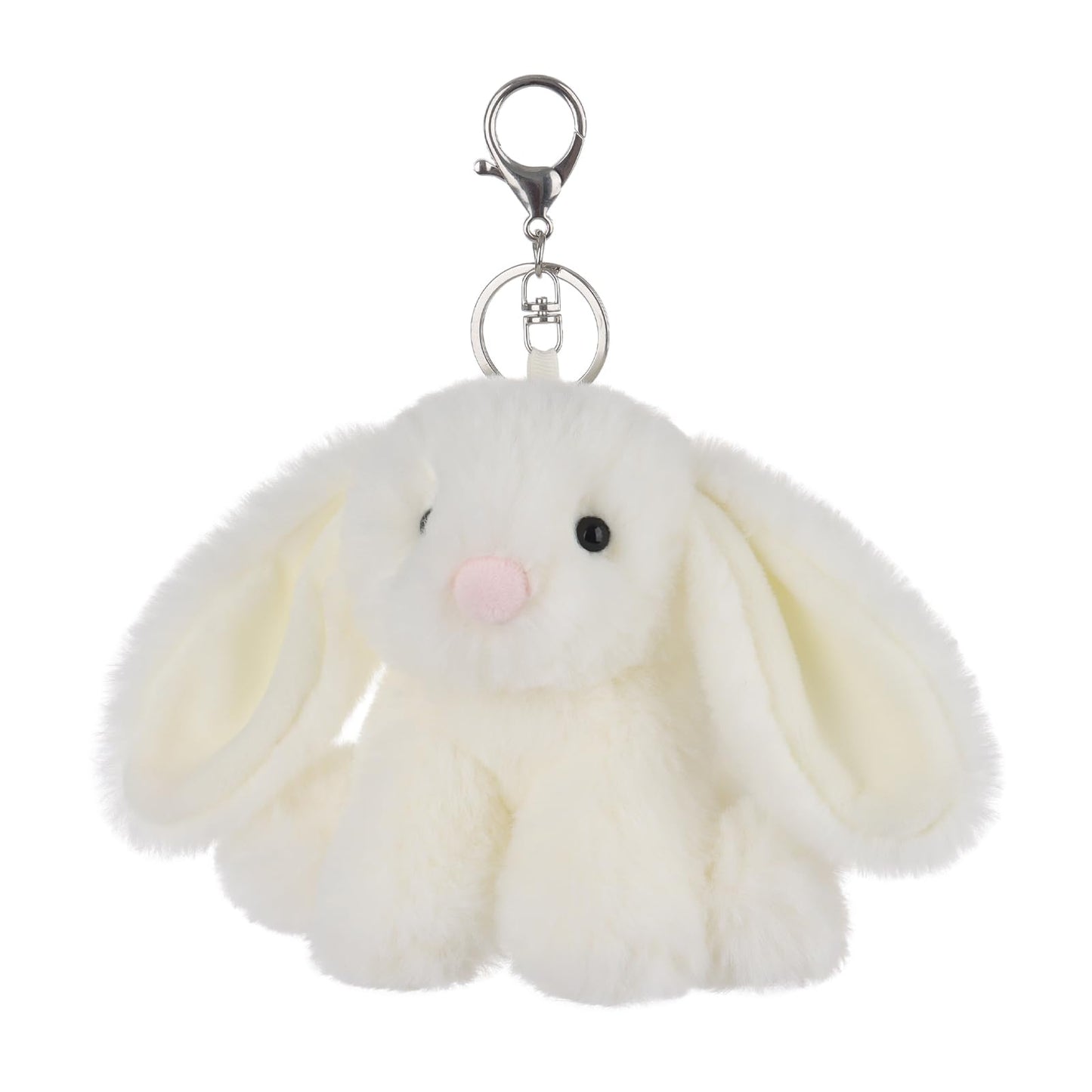 Apricot Lamb Cute Toys Plush Cream Bunny Rabbit Stuffed Animal Soft Keychain For Kids Bag, Purse, Backpack, Handbag (6 Inches)