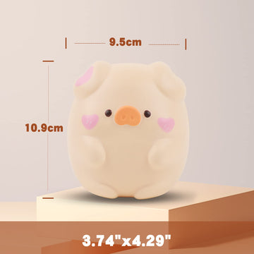 Anboor 4.3 Squishies Toy Shy Pig Kawaii Soft Squishies Animals Toy Slow Rised Squeeze Piggy Squish Stress Relief for Kid mature-themed Toys