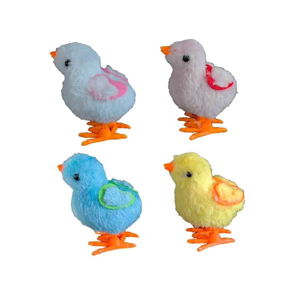 Yuerfeila Bunny And Jumping Chick Toys, Easter Wind Up Chick And Chicken Hopping Windup Toy For Kids Toddlers Party Favors Goody Bag Fillers Gifts