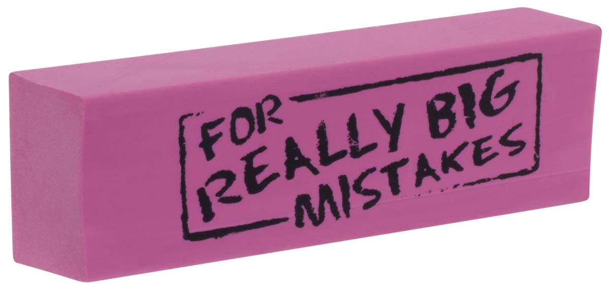 Toysmith Really Big Eraser - Pink Plastic - Model 4801 - Perfect for School and Arts & Crafts