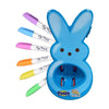 The Eggmazing Egg Decorator - Peeps Bunny - Arts And Craft Set Includes 6 Colorful Quick Drying, Non-Toxic Markers - Blue