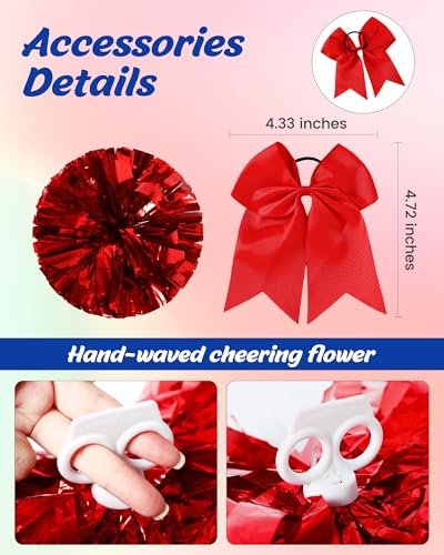 Woohand Girls Cheerleading Outfit 7-8 Cheerleader Costume For Girls Cute Cheerleading Outfit Cheer Uniform For Halloween Dress U