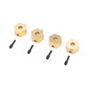 Axial Hex Hubs, Brass (7g): UTB18 (4), AXI312005