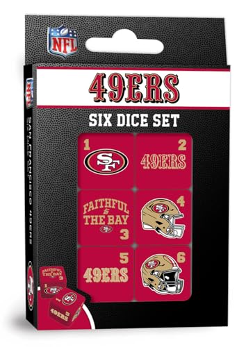 Masterpieces San Francisco 49ers NFL Dice Set - Team Colors - One Size - Model SFF3140