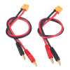 OliYin 2pcs Female XT60 to 4.0 Banana Plug RC Battery Charge Cable 14awg Silicone Wire 30cm 11.8inch (Pack of 2)