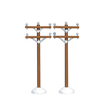Lemax Village Collection Telephone Poles Set Of 2 #64461