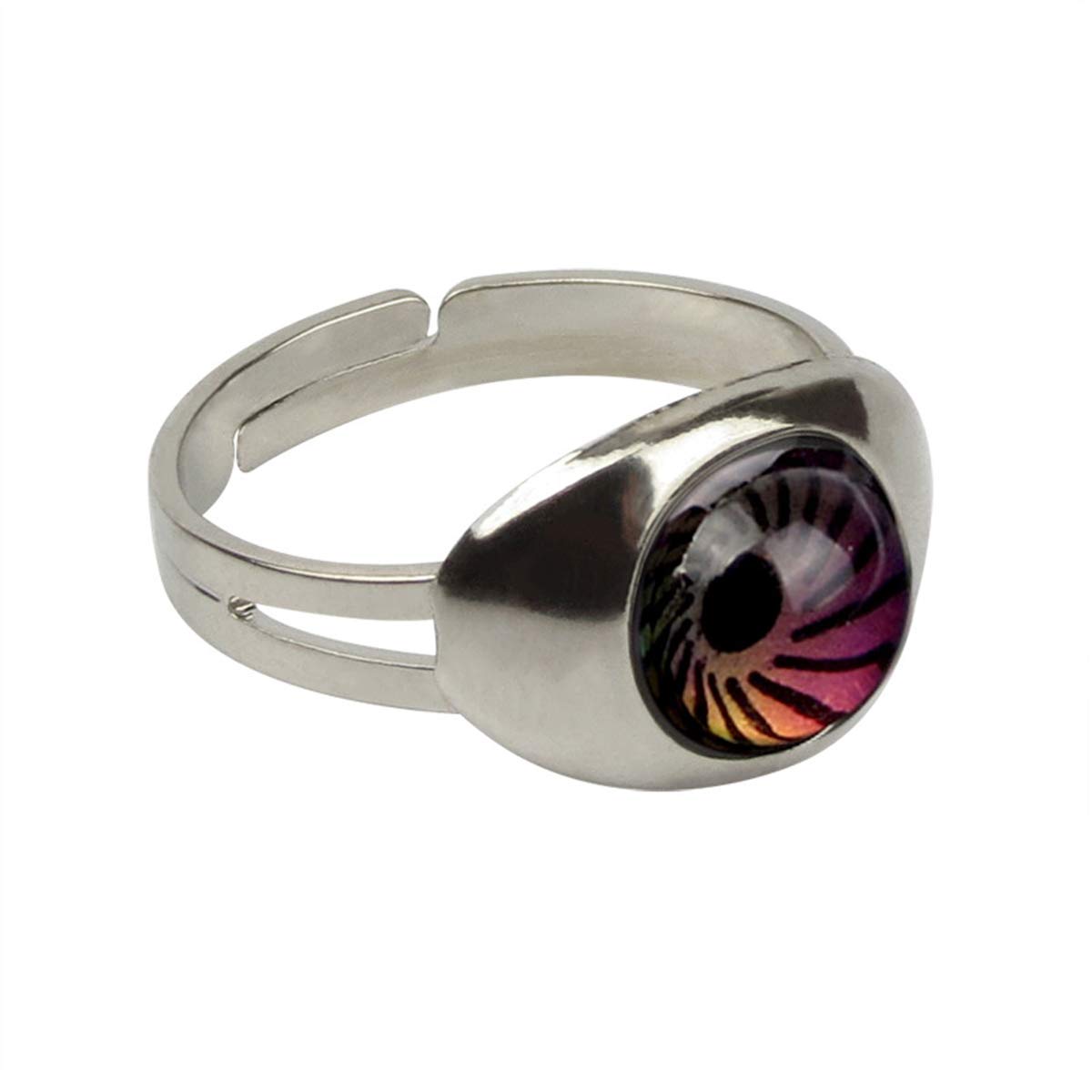 swqfzki Mood Rings 2Pcs Eyes Changing Color Emotion Feeling Finger Ring with Box for Girls Women