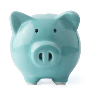 Pink Piggy Bank,Ceramic Money Piggy Bank Kids (Blue)