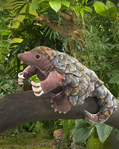 Folkmanis Pangolin Hand Puppet, Brown