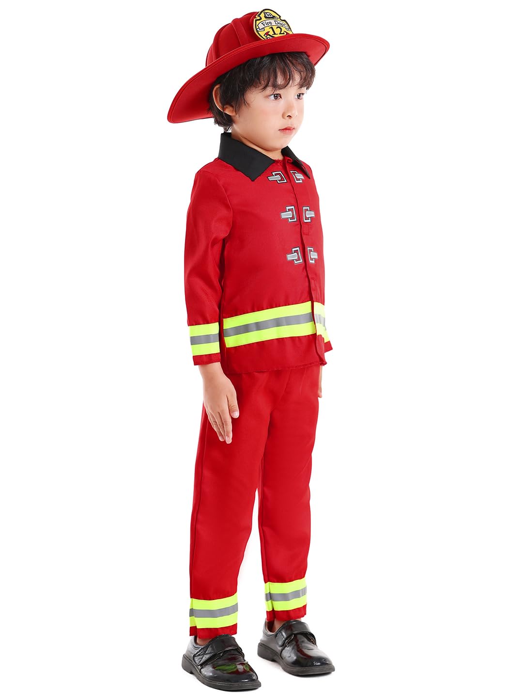 Seasons Fireman Role Play Costume, Red, Size 2T-4T