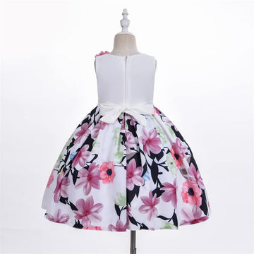 Cosplay Life Floral Dress for Girls and Young mature-themeds Fashion Flower Waistline Kids Party Festival Dress Ages 5-9 Years Old (Onion 8YRS)