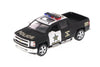KiNSMART 2014 Chevrolet Silverado LTZ 1:46 Scale Diecast Police K9 Unit Truck - 5 Inch Metal Model - Black