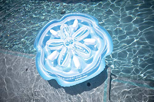 Swimline Inflatable Sand Dollar Pool Island, Blue, 64' X 63' X 8'