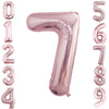 Goer Rose Gold Foil Balloons Number 7,Huge Number Balloons For 7Th Birthday Party Supplies Anniversary Decorations(3 Pcs,42 Inch,32 Inc,16Inch)