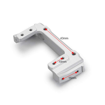 RCLIONS Metal Front Plate Bumper Mount for AXIAL SCX10 II 90046 1/10 RC Crawler Car (Silver)