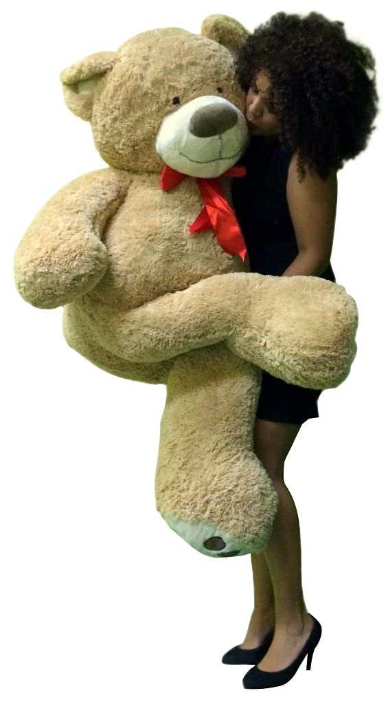 5 Foot Giant Teddy Bear Huge Soft Tan With Bigfoot Paws Giant Stuffed Animal 60 Inch