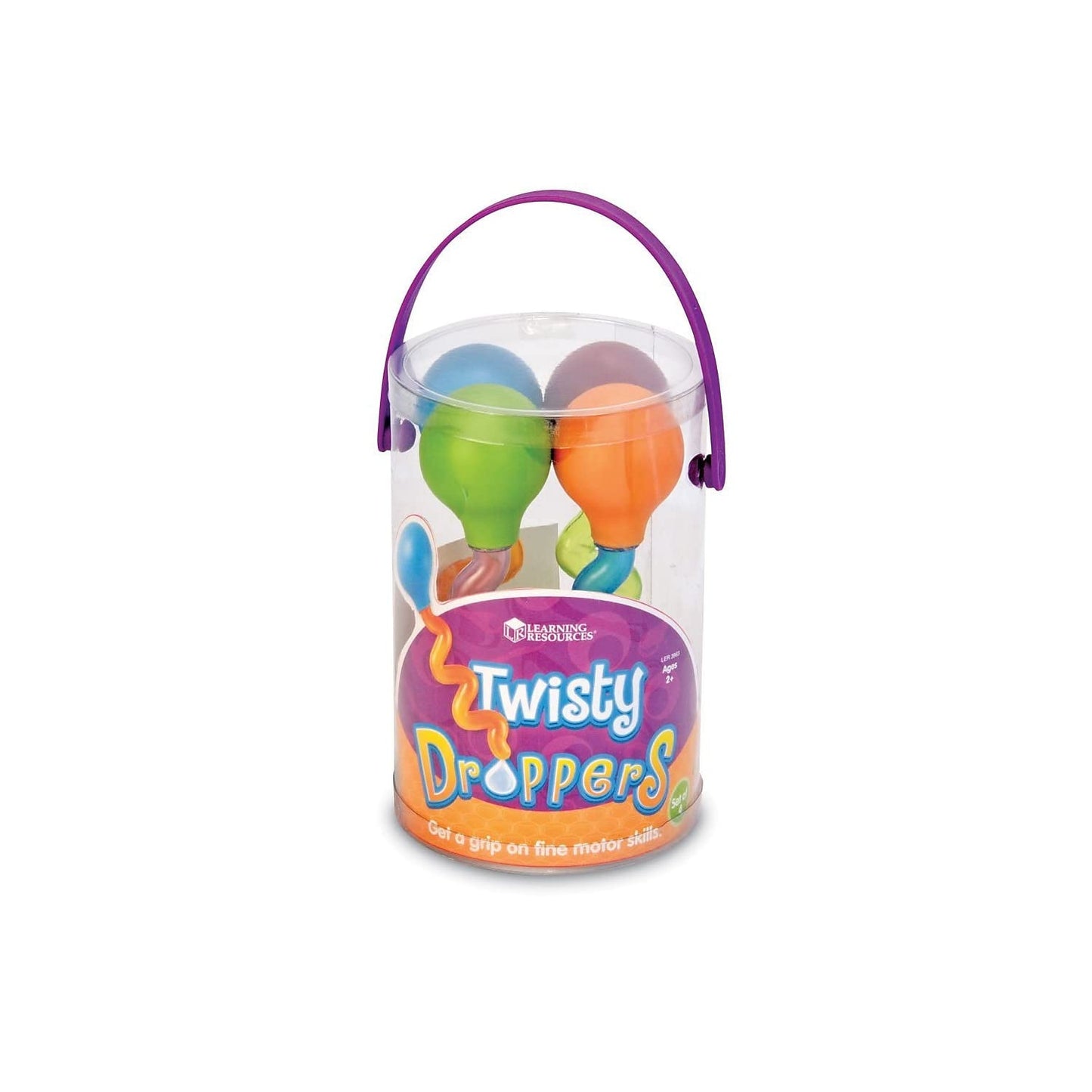 Learning Resources Twisty Droppers, Fine Motor Toy, Science Exploration, Water Dropper, Water Toys For Kids, Set Of 4, Ages 2+