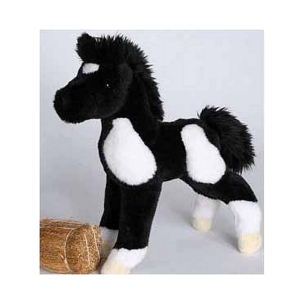Douglas Runner Black & White Paint Horse Foal Plush Stuffed Animal