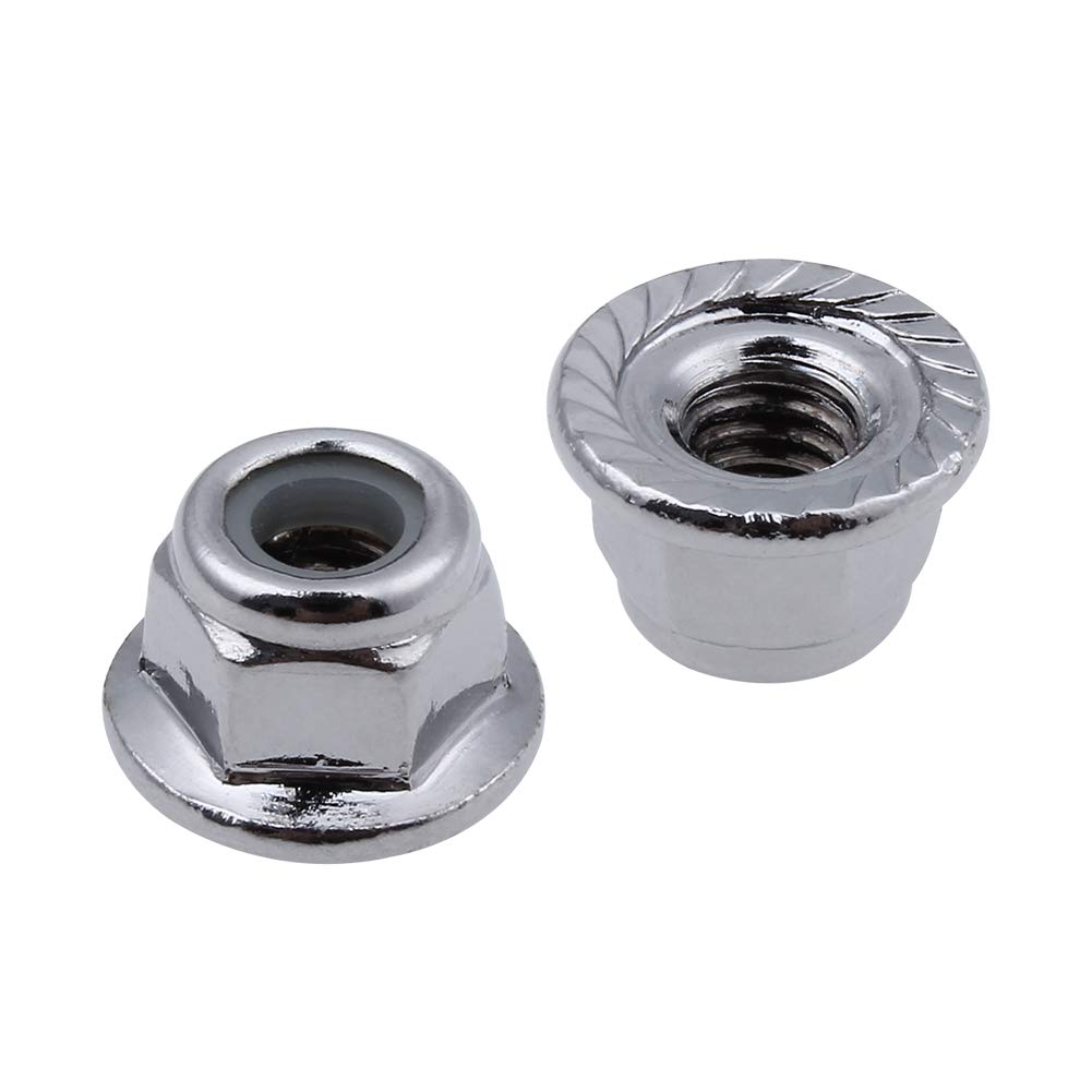 HobbyPark Flange M4 Nylon Lock Nuts for 1/10 Scale RC Car Traxxas Slash 4x4 2WD Stampede VXL Rustler VXL HPI Redcat Axial Racing