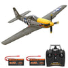 Rc Airplane Brushless P51D Mustang Rc Plane Ready To Fly Remote Control Airplane Fighter With 6-Axis Gyro, 3 Flight Modes & Aero