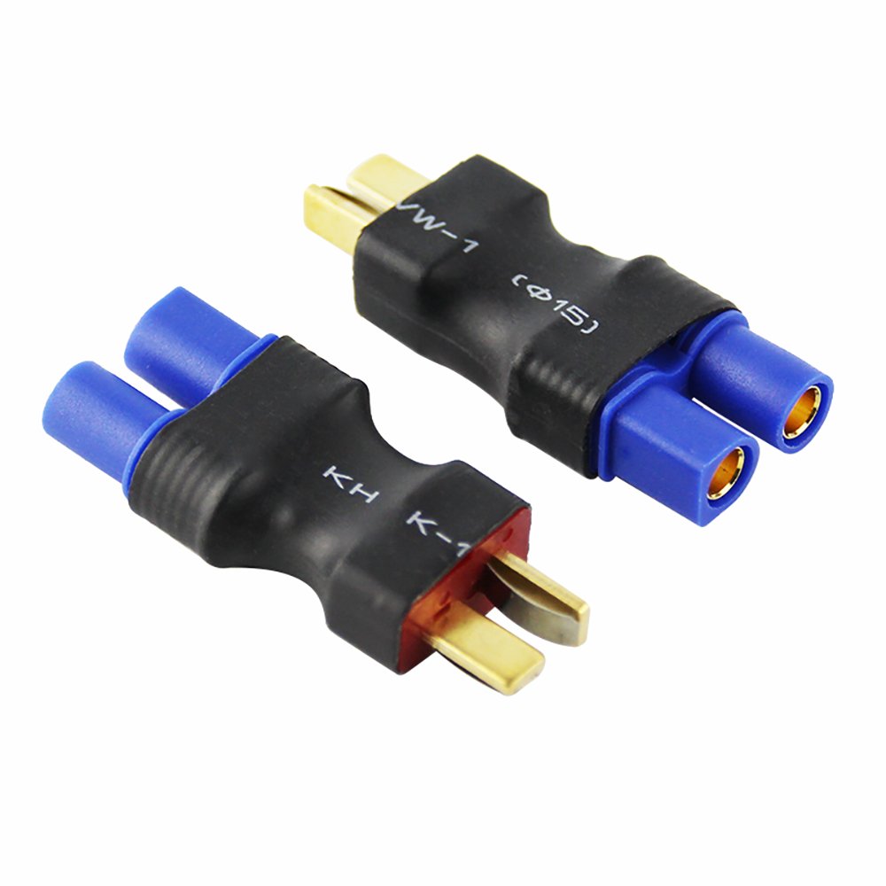 OliYin 3pcs Male T-Plug to Female EC3 Losi Connector Adapter for Brushless Lipo(Pack of 3)