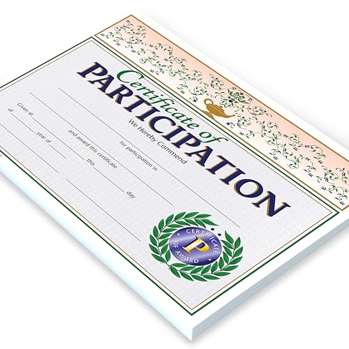 Hayes Participation Certificate, 8-1/2 X 11 in, Paper, Pack of 30