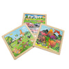 Wooden Jigsaw Puzzle Set Of 3 Pcs, Dino Pets Vehicles Level Up Puzzles Difficulty From 9 Pcs To 16 Pcs 25 Pcs Educational Presch