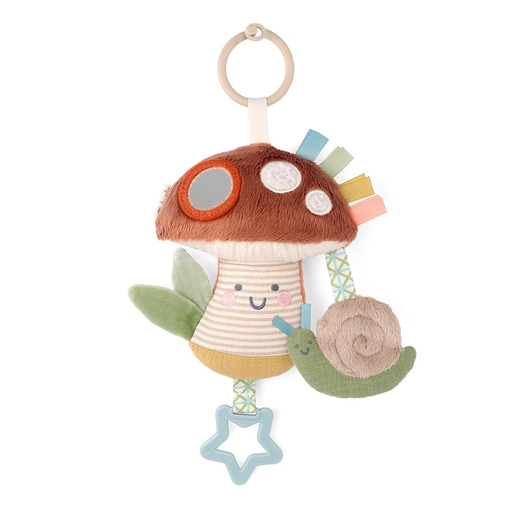 Itzy Ritzy Bitzy Traveler Car Seat & Stroller Toy For Babies - Developmental Sensory Toy Features Crinkle & Rattle Sounds & Mult