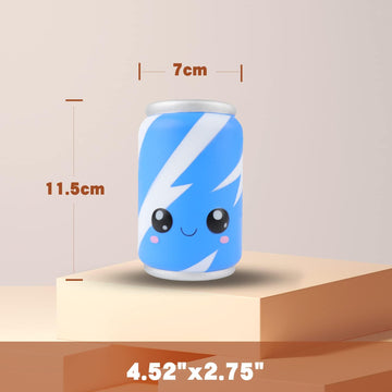 Anboor 4.8 Squishies Toy Blue Can Kawaii Soft Toy Slow Rised Squeeze Food Squishy Stress Relief for Kid mature-themed Toys