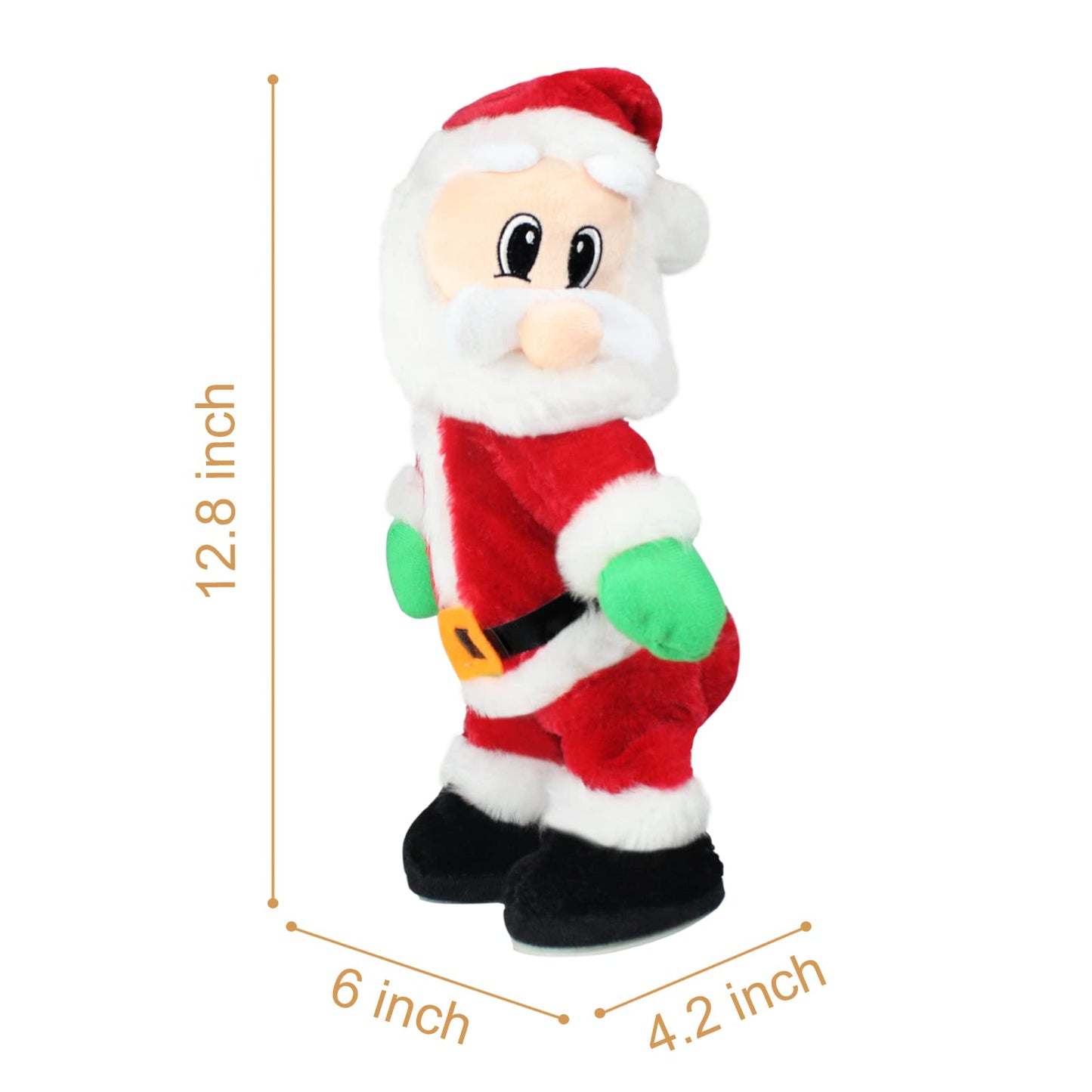 Twerking Santa Claus,Booty Shaking Santa Dancing Santa Claus With Music Singing Animated Christmas Santa Toys For Kids- English Song