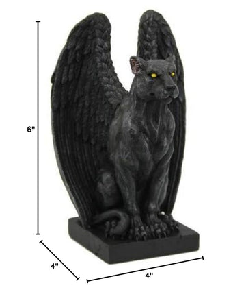 Pacific Giftware Jaguar Winged Gargoyle Collectible Figurine 6 Inches Tall