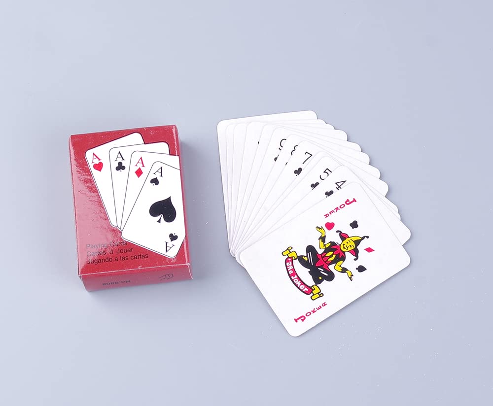 Gnyohua 5 Decks Mini Playing Cards Party Favor, Miniature Poker Cards Traveling Decks Cards Festival Party Game Supply For Kids