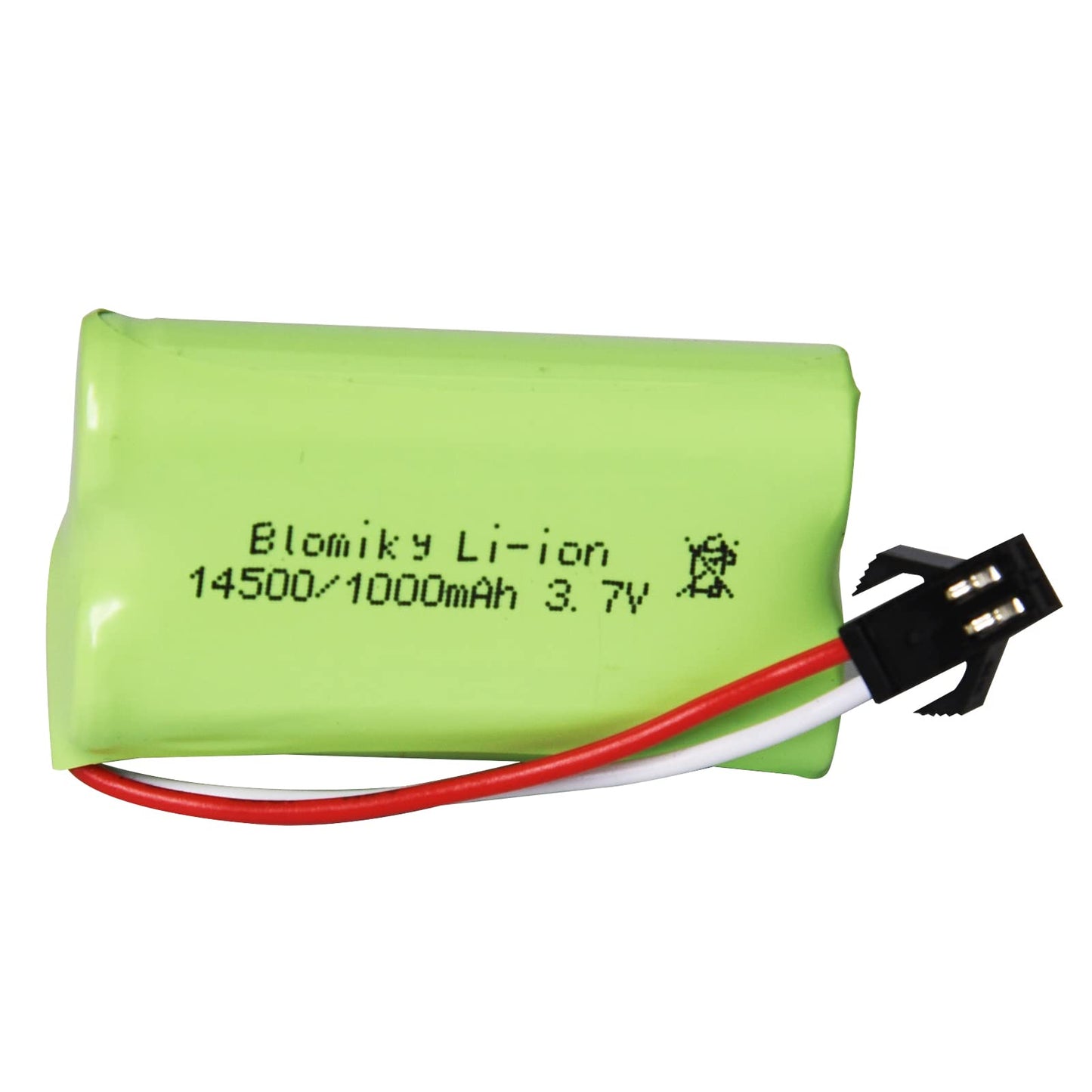 Blomiky 3.7V 1000mAh 2 Pack Lithium-ion Rechargeable Battery with SM2P Plug and Charger Cable for Remote Control Trucks / 813A B