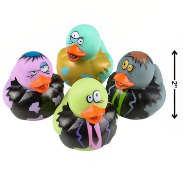 2-Inch Zombie Rubber Duckies (Bulk Pack Of 12 Ducks)