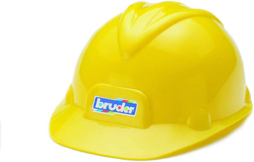 Bruder Toys Construction Worker Hard Hat Yellow Helmet for Kids Pretend Play