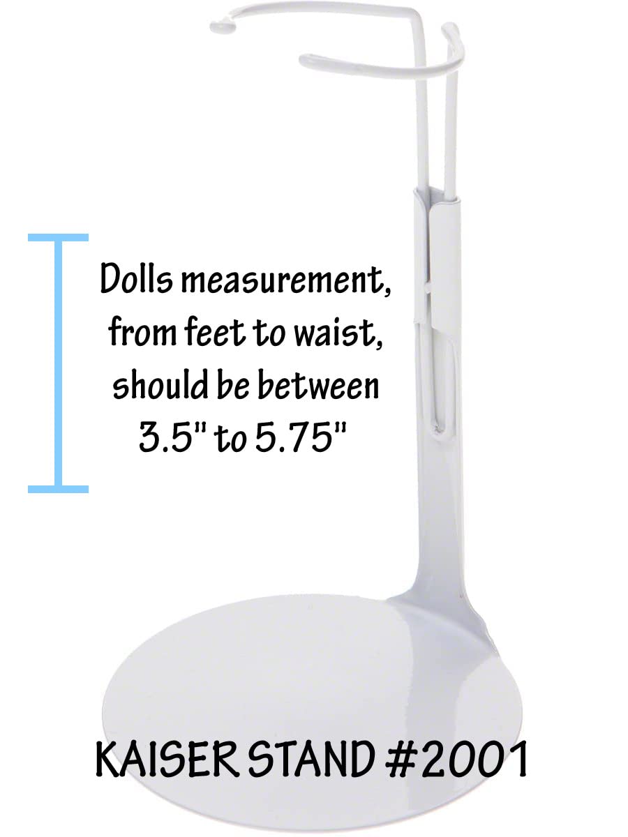 Kaiser Doll Stand 2001 - White Doll Stand For 6 1/2'' To 10'' Dolls And Action Figures (Best For 8'' Dolls)