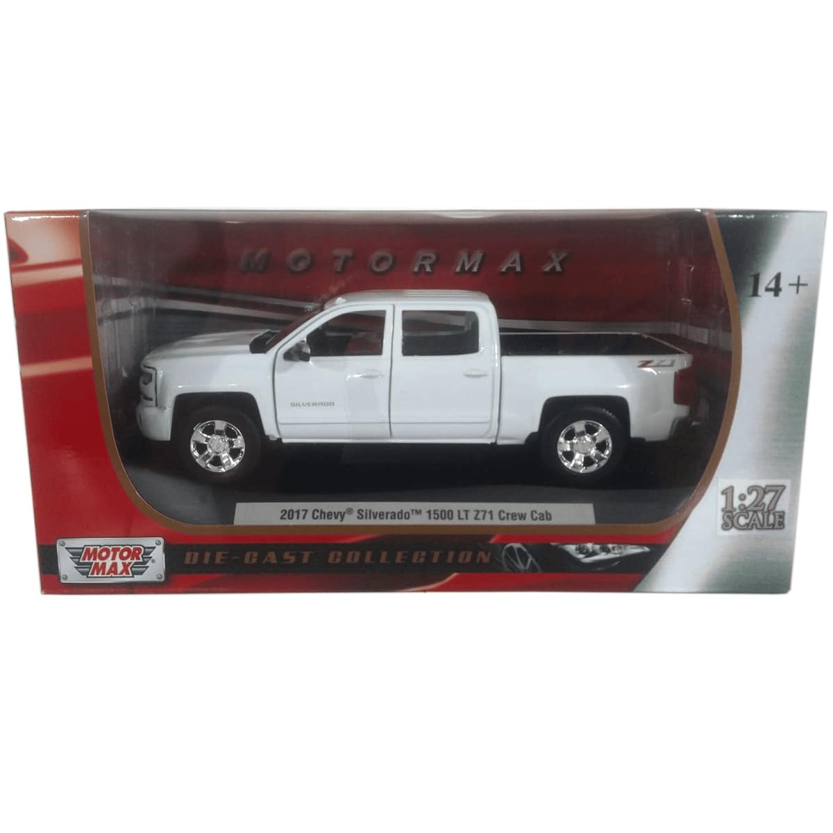 Motormax - 2017 Chevrolet Silverado 1500 Lt Z71 Crew Cab - White Diecast 1:24 Scale Model