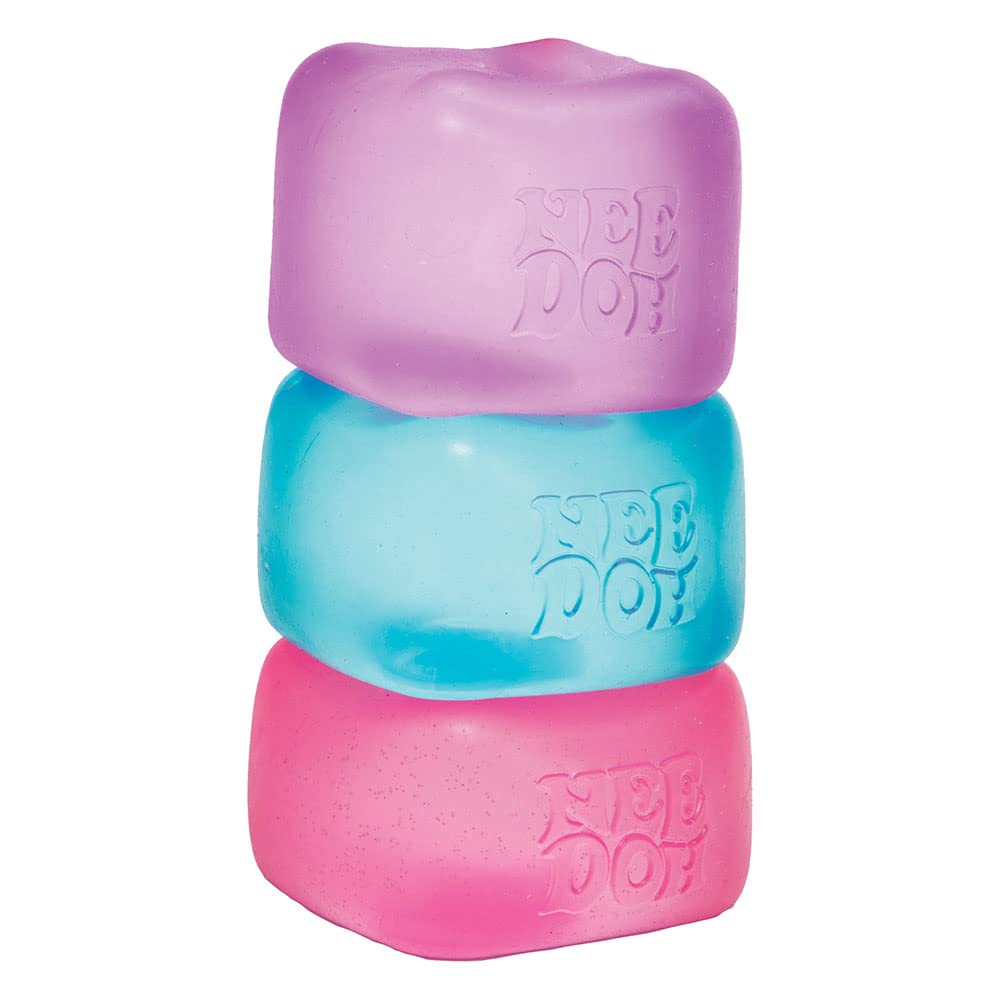 Schylling Needoh Nice Cube - Sensory Squeeze Toy With Super Solid Squish - 2.25' Cube - Color May Vary (Pack Of 1)