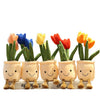 Tinytotem Tulip Flower Plush Pillows, Flower Pot Stuffed Plushie Decoration, Soft Fluffy Plants Friend Hugging Toys, For Office