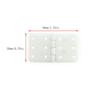 Rlecs 20Pcs Pinned Nylon Hinge 20X36Mm L Size For Rc Airplane Plane Parts Model Replacement