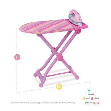 Battat- Play Circle- House Cleaning Set For Kids - Toy Iron - Foldable Ironing Board - Pretend Play - 3 Years +