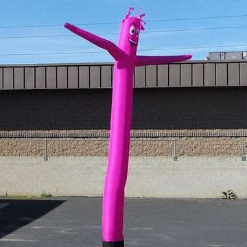 FFN Hot Pink Inflatable Tube Man - 20ft Air-Powered Dancing Puppet for Outdoors