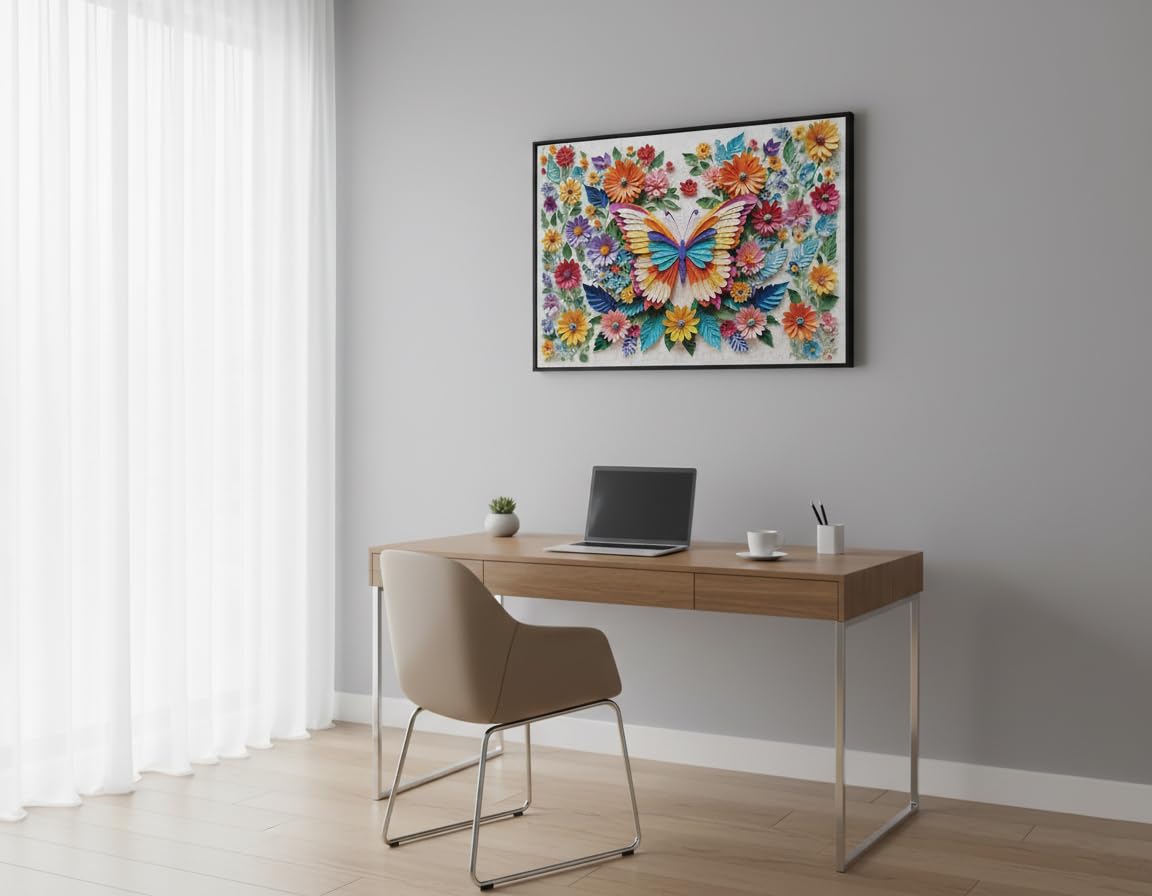 Tomzio 1000 Pieces Jigsaw Puzzles for mature-themeds Floral & Bird Series - Exquisite Nature Art & Seamless Fit Calming Brain Teaser Large 28 x 20 Great Gift for Garden Lovers(Wings of Spring)