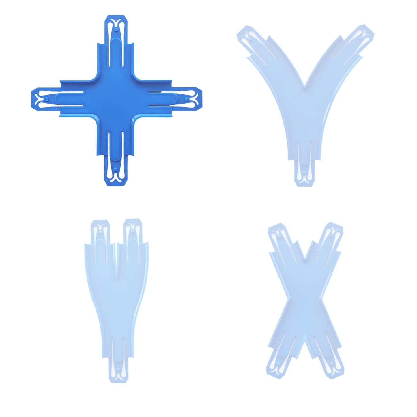 Arsunovo Racetrack Connectors Compatible With Hot Wheels,Hotwheels Track Builder,Booster,Curved Track Pieces,Cross Shape 1 Packs